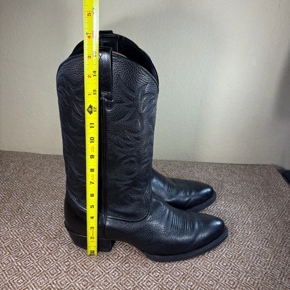 Ariat Heritage R Toe Western Cowboy Boots Black Deer Tanned Leather Men's US 12D - Picture 11 of 11